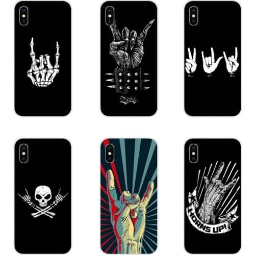 Rock roll skull Accessories Phone Shell Covers For Samsung Galaxy S2 S3 S4 S5 Mini S6 S7 Edge S8 S9 S10E Lite Plus