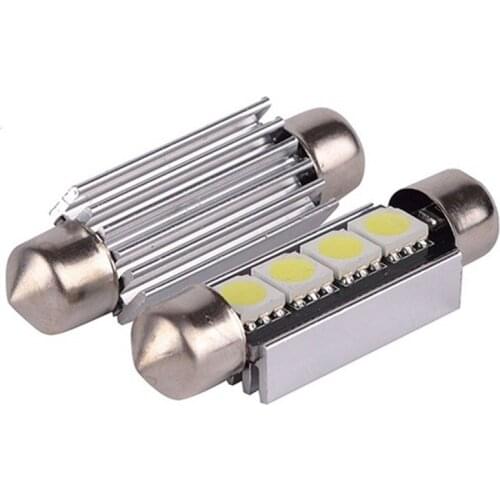 Decode CANbus Double Point Lamp 31mm / 36mm / 39 / 42mm 5050 4smd Led Roof Lamp License Plate Lamp Car Led Light