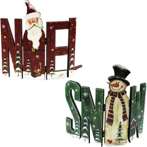 Wooden Santa Claus Decoration Creative Crafts for Home Gifts Party Ornament