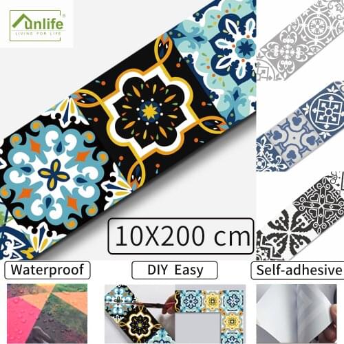 Funlife® Peel Stick Waterproof Self-Adhensive Tile Sticker Decorative Home Wall Stickers Removable Kitchen Bathroom Wall Border