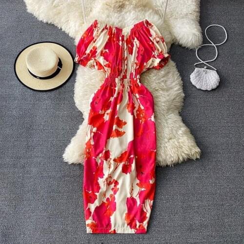 GLOSVDE Summer Dresses With Print