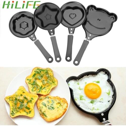 HILIFE Breakfast Egg Frying Pot Mini Egg Mold Pan Flip Omelette Mold Cooking Tool Non-Stick Frying Pan Pancake Maker