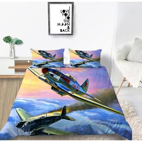 Aircraft Bedding Set Artistic Classic Fashionable 3D Duvet Cover King Queen Twin Full Single Double Unique Design Bed Set