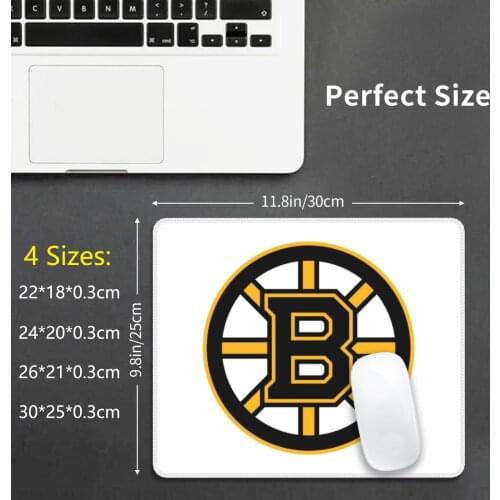 Boston Merch Mouse Pad DIY Print Cushion Hockey Bruins Merch
