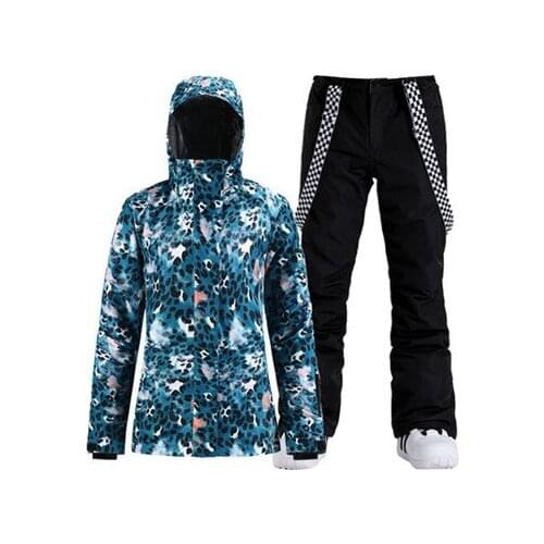 SMN Brand Women Ski Suit Super Warm Clothing Trouser Female Snowboard Jacket Pant Windproof Wateproof Outdoor Sport Wear Female