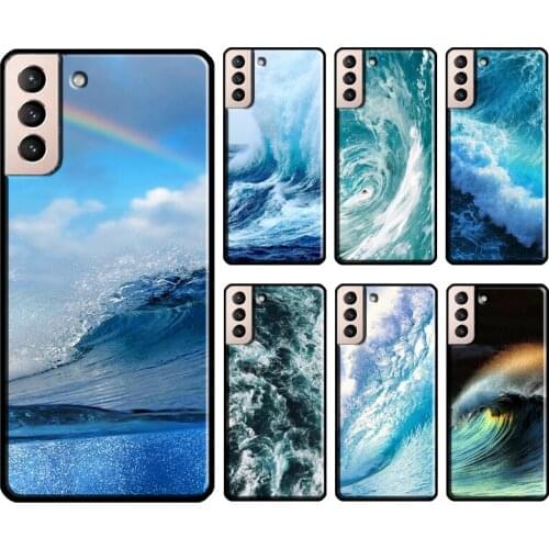 Blue Sea Ocean Waves Soft Case For Samsung Galaxy S21 S20 FE Note 20 Ultra Note 10 S8 S9 S10 Plus Phone Cover