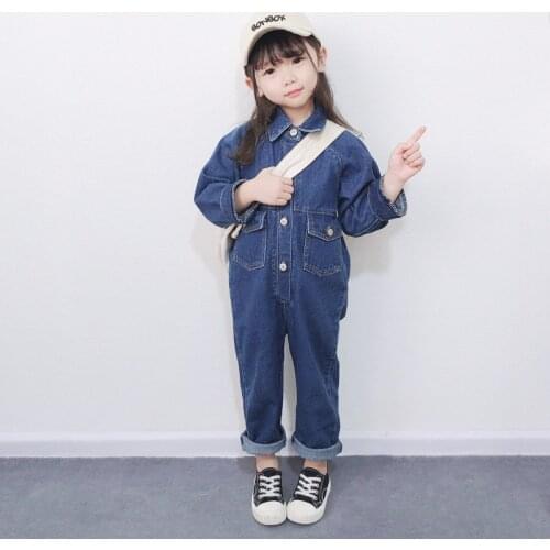 Girls New Spring and Autumn Denim Jumpsuit Baby Clothes Newborn Girl Outfit Baby Girl Clothes Baby Clothes Girl Baby Girl Romper