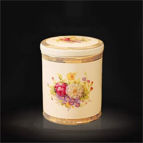 Funeral Urn for Adult Pet Ashes Human Medium and Large Memorial Urns Roses and Golden Flower Burial Urn at Home or Niche