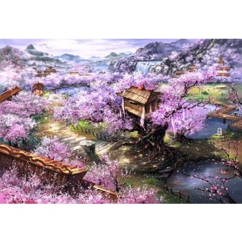 Cherry Hill Decompression and upgraded version paper artifact 1000 pieces jigsaw puzzle white card adult toys