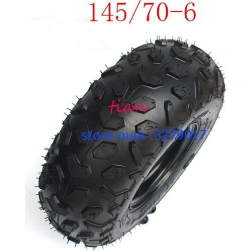 2PCS hot sale 6 Inch ATV Wheels 145/70-6 Tire Tyre for 6 Inch Iron Wheel Rims Fits Go Kart Buggie Atv Quad