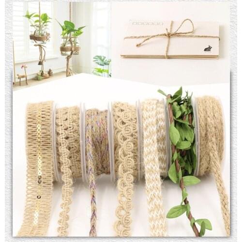 Twine Daquan Retro Creative Valentine Gift Box Bundle Bouquet Packaging Twine Twine Ribbon DIY Handmade Accessories Cotton Tape