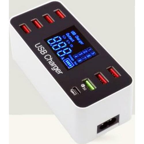 Universal LED Portable 8 Ports USB Quick Charge USB fast Charger Hub Multi Port Rapid AdapterFor Android iPhone Adapter Phone