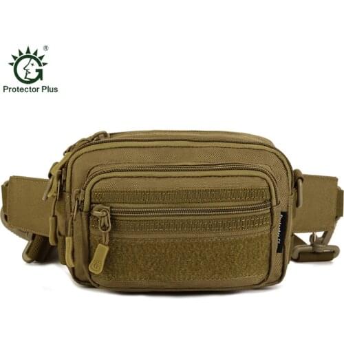 Protector Plus Military Men Waist Bags Nylon Waterproof Waist Bag Men Fanny Waist Pack Camouflage Travel Bicycle Equipment Tools