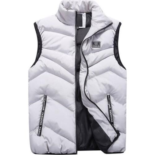 FALIZA New Mens Vest Spring Winter Sleeveless Jacket And Coats Mens Waistcoat Warm Thick Casual Gilet Homme Male Vests MJ110