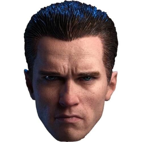 1/6 Male Head Sculpt Terminator 2 T800 Younger Arnold Soldier Head Sculpt Model Toys Fit 12" Action Figure Body Accessories