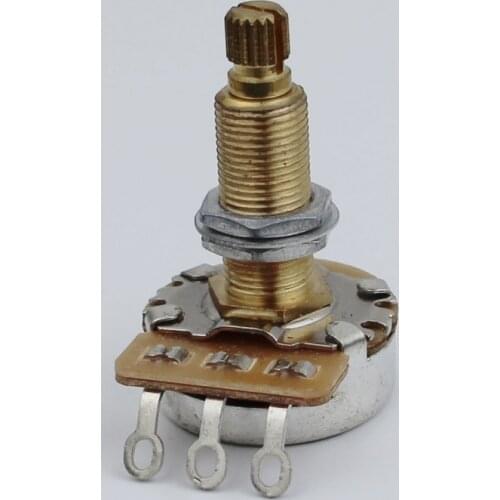 1Pcs GUYKER Guitar Series A500K Brass Long Shaft Audio Potentiometers/Pots For Bass