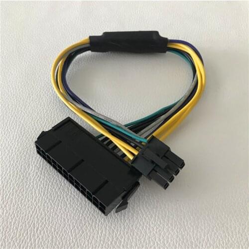 10psc/lot ATX 24Pin Female to for DELL Optiplex 3020 7020 9020 T1700 Server Motherboard 8Pin Male Adapter Power Cable 30cm