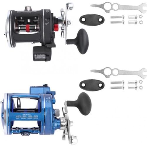 12BB 3.8:1 Fish Wheel Fishing Reel with Line Counter Aluminum Alloy Fishing Trolling Reel Left Right Handed Reel Fishing Tackle