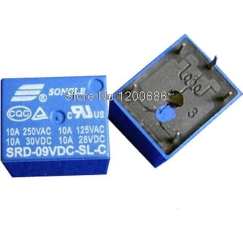 5pcs SRD-05VDC-SL-C 5VDC 10A Power relay PCB Type 5 feet 5p 10A relay