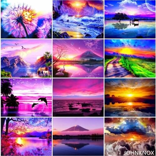 Diamond Painting Seaside Landscape 5D Diy Diamond Embroidery Full Round& Square Drill Diamond Mosaic Cross Stitch Home Decor