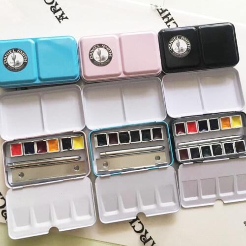 American Daniel Smith Watercolor Mineral 6 Colors Basic 6 Color Set 2ml Solid Pack 12 Color Set Art Supplies