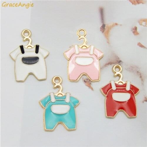 16pcs Mix Enamel Baby Shower pendant For Dangle Earrings Chain Necklace DIY Cute Gift Box package accessories Handmade Keychain