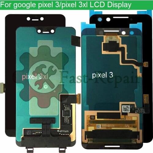 100% Super AMOLED LCD Original For Google Pixel 3XL LCD Pixel 3 For Google Pixel 3 Display LCD Screen Touch Digitizer Assembly