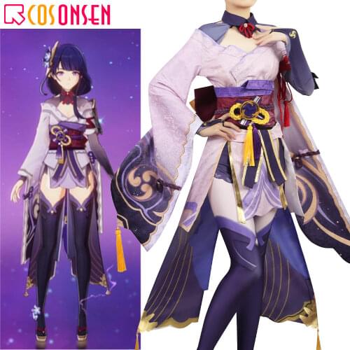 Genshin Impact Raiden Shogun Cosplay Costume COSPLAYONSEN Baal Cosplay Full Set Custom Made