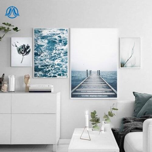 Ocean Wave Landscapes Canvas Painting Seascape Nordic Posters and Prints Home Decoration Living Room Wall Art Pictures Unframed