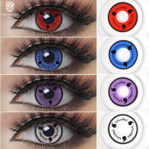 Cosplay Contact Lenses Eye Anime Colored Contacts Kakashi Sharingan Contact Lenses Hughes Rinnegan Byakugan Contact Lens