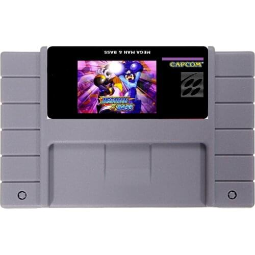 Megaman & Bass 16 bit NTSC Big Gray Game Card For USA Version Game Player