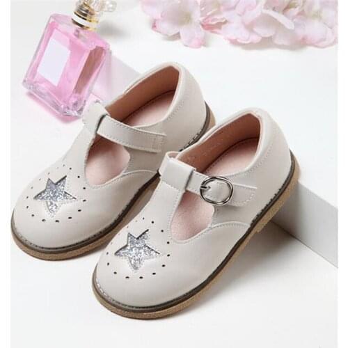 2021 New Girls Bow-knot Real Leather Shoes Fashion Princess Shoes British College Style Soft Bottom Sweet Hot PU for Party Hot