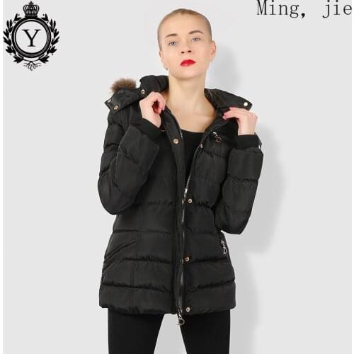 2020 Autumn Winter New Womens Winter Coat Mid-length Slim Down Down Padded Coat Jacket Luxurious Warmth Plus Size Clothing