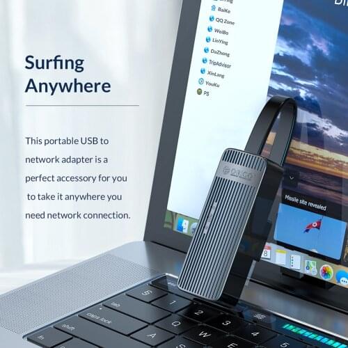 ORICO USB 2.0 3.0 to RJ45 Ethernet Adapter 100Mbps 1000Mbps Network Card for USB Ethernet Adapter