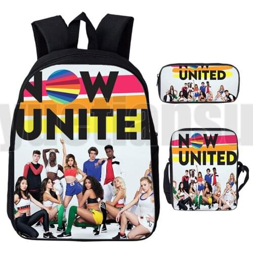 3 Pcs/Set Now United Bag 3D Print Schoolbags Backpack Men Women Anime Teenager UN Team Book Bag Now United - Better Album
