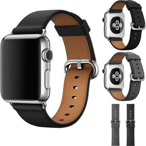 Adjustable Leather Strap Watch Band Strap Replacement Watch Wristband For Apple Watch iWatch 38mm to 44mm