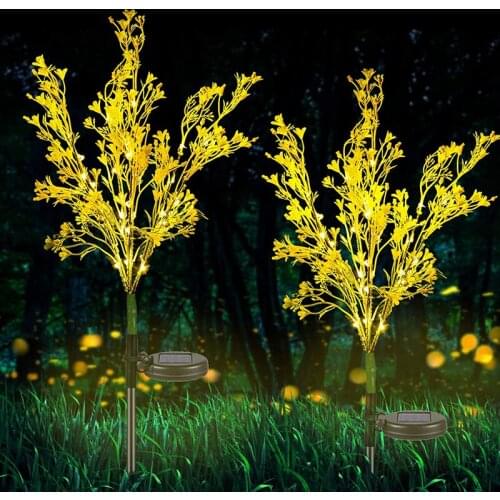 2 Pack Solar Garden Light Outdoor Solar Flower Light Solar Garden Stake Light Waterproof For Yard Patio Lawn Pathway Landscape