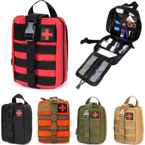 Tactical First Aid Kit Military Bag Molle Waist Outdoor Survival Tools Belt Pouch EDC Emergency Hunting Accessories Storage Pack