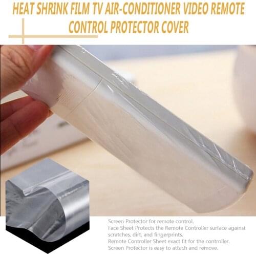 5Pcs Heat Shrink Film Clear Video TV Air Condition Remote Control Protector Cover Home Waterproof Protective Case New