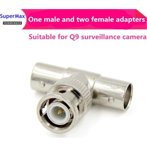 BNC three-way male connector T-type one male two female adapter BNC connector for Q9 surveillance camera 20pcs free shipping