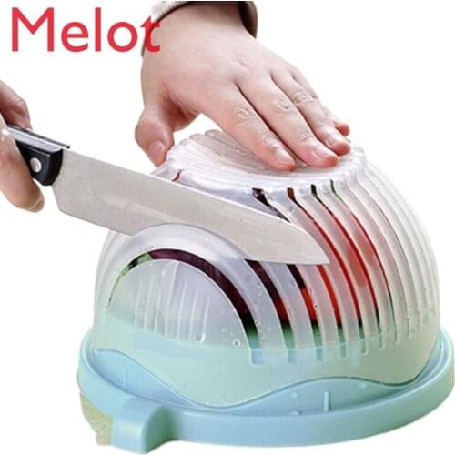 High-End Luxury Vegetable and Fruit Salad Cutting Bowl Kitchen Tools Fruit and Vegetable Splitter Salad Cutting Artifact