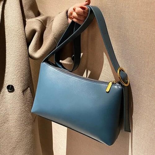 Womens Designer Luxury 2021 Fashion New High quality PU Leather Women Handbags Solid color vintage Shoulder Messenger Bag