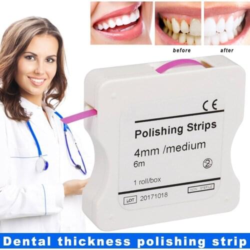 1Roll Interdental Polishing Strip Whitening Teeth Oral Care Abrasive Tool Set 6mx4mm NN