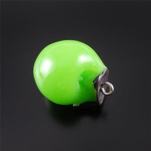 10PCS Candy Color Small Green Apple Fruit Charms Resin Handmade Crafts Jewelry Making Accessory Necklace Bracelet Pendant 52094