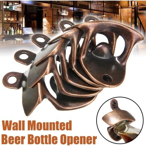 10pcs/set Vintage Bottle Opener Wall Mounted Wine Beer Bottle Opener Tools for Home Kitchen Bar Party Supplies