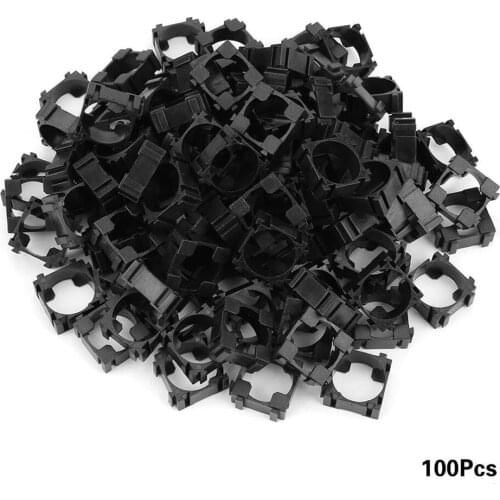 100pcs 18650 Battery Safety Anti Vibration Holder Cylindrical Bracket 22x22mm Li-ion Cell Storage Lithium Battery Support Stand