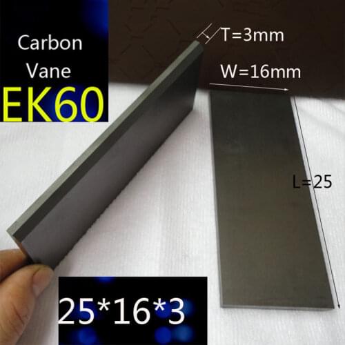 25*16*3mm graphite vane for Rietschle DTE 3 /carbon vanes graphite blade for Rotary Compressors