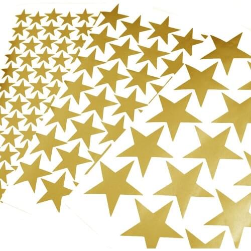 3/5/7cm Die Cut Gold Star Wall Stickers Matte Vinyl Sticker For Children Room Home Decoration Little Stars Wall Art DIY Decals