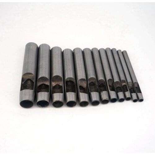 5-15mm Set Circular Leather Punch Craft Hole Punching Tool Belts Trimming