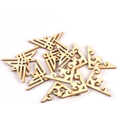50pcs wood book Corner handmade Scrapbooking Album Corners Decorative ornament Diy craft 27x27mm MT1881